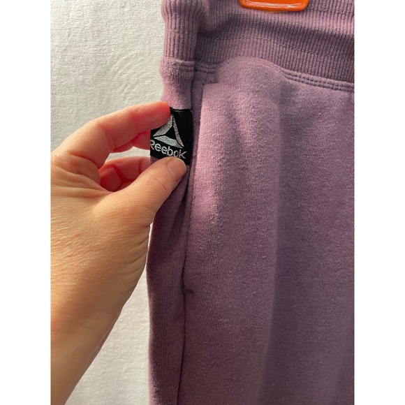 Reebok plum purple‎ pocket sweatpants drawstring cuffed bottom legs - Picture 5 of 6